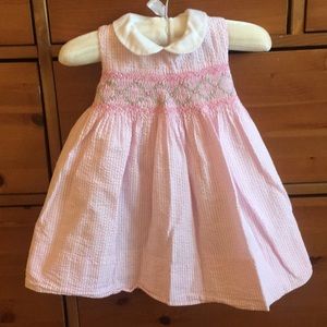 Ralph Lauren Smocked Seersucker Dress